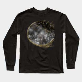 Abstract Monochromic Design Long Sleeve T-Shirt